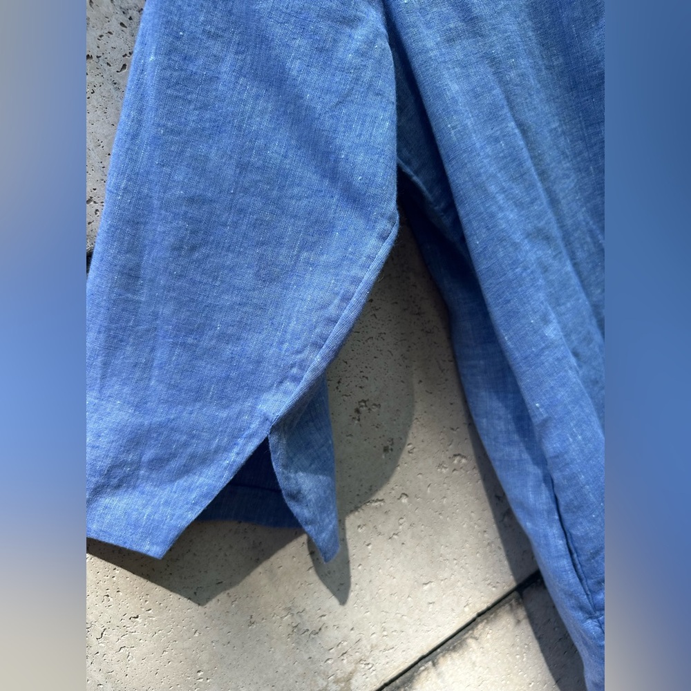 Chico’s ✨ Beaded Linen-Blend Dress ✨ Chambray Blue ✨ Size 3/XL - Picture 10 of 16